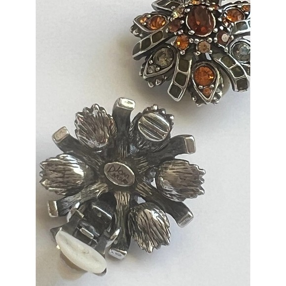 Vintage Joan Rivers Rhinestone Clip earrings - Picture 4 of 4